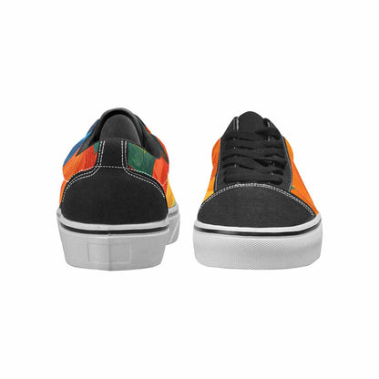MEN'S Progress Pride Flag Canvas Lace-Up Cottagecore Custom Sneakers
