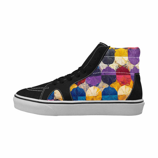 MEN'S Nonbinary Flag Color High Top Canvas Vivid Custom Sneakers