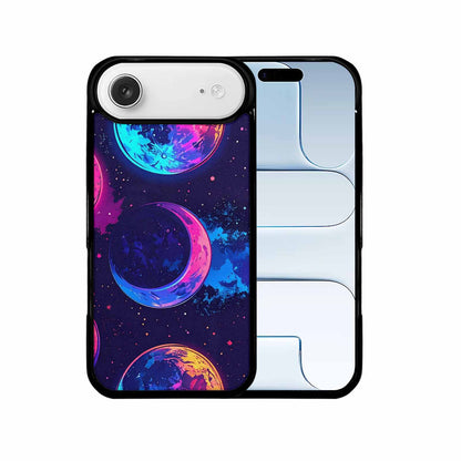 iPhone 17 Air Case — Neon Winter Moon Seamless Cartoon Cute, Custom Art Phone Cover