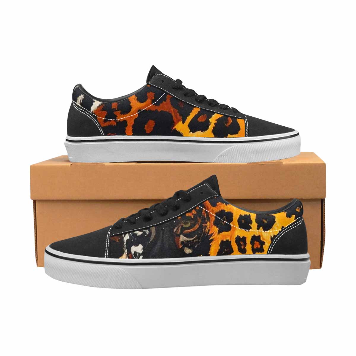 WOMEN'S Animal Print Canvas Lace-Up Vivid Sneakers