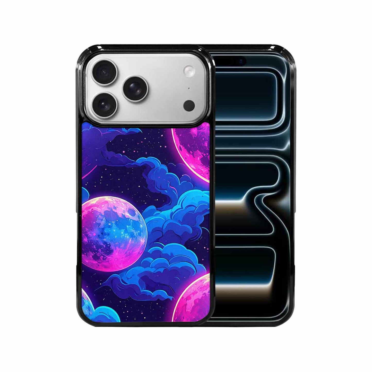 iPhone 17 Pro Max Case — Neon Winter Moon Cartoon Cute, Customized Protective Case