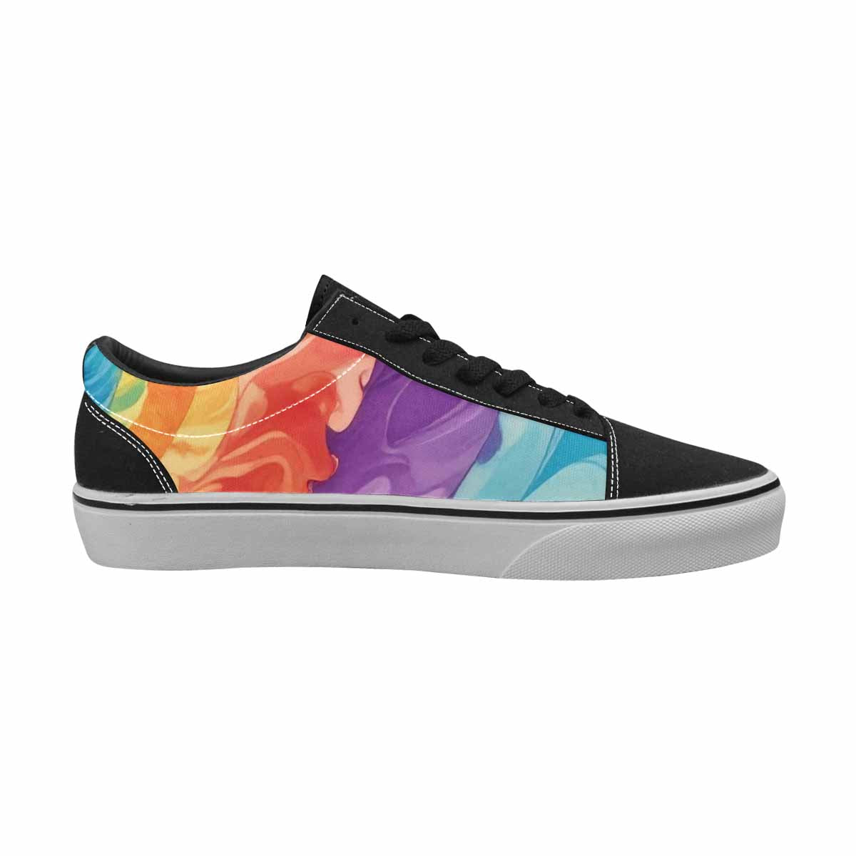 WOMEN'S Tie Dye Swirls Tie Lace-Up Canvas Aesthetic Custom Shoes