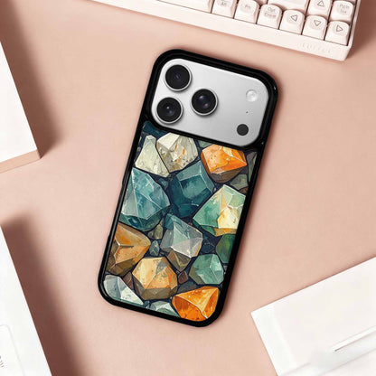 iPhone 17 Pro Case — Glossy Reptile Crystal Shard Original Art, Custom Print Case Cover
