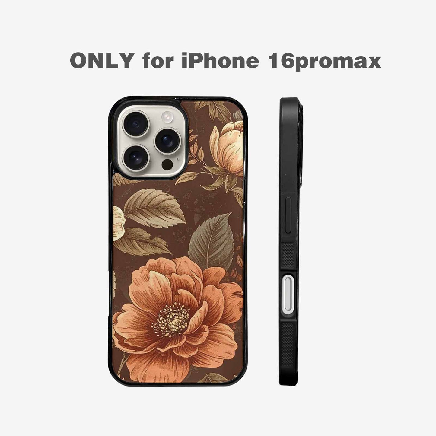 iPhone 16 Pro Max Case — Vintage Botanical Art Pattern, Original Design Phone Case