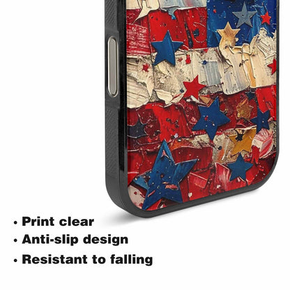iPhone 16 Pro Case — Patriotic Stars And Stripes American Stars, Custom Printed Phone Case