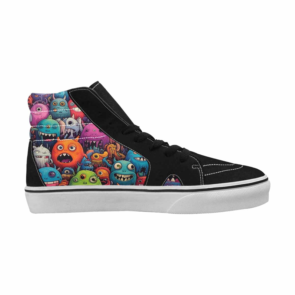 MEN'S Monsters (general) Cartoon Monst High Top Canvas Cottagecore Custom Sneakers