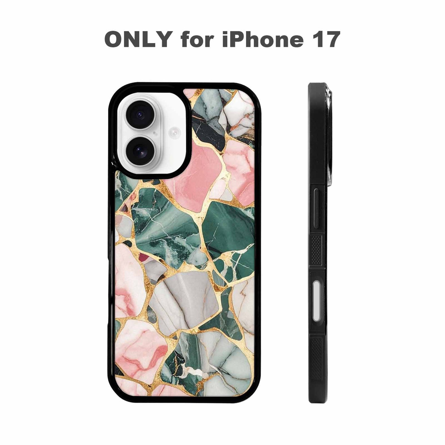iPhone 17 Case — Small Marble Stone Texture Original Art, Personalized Phone Case