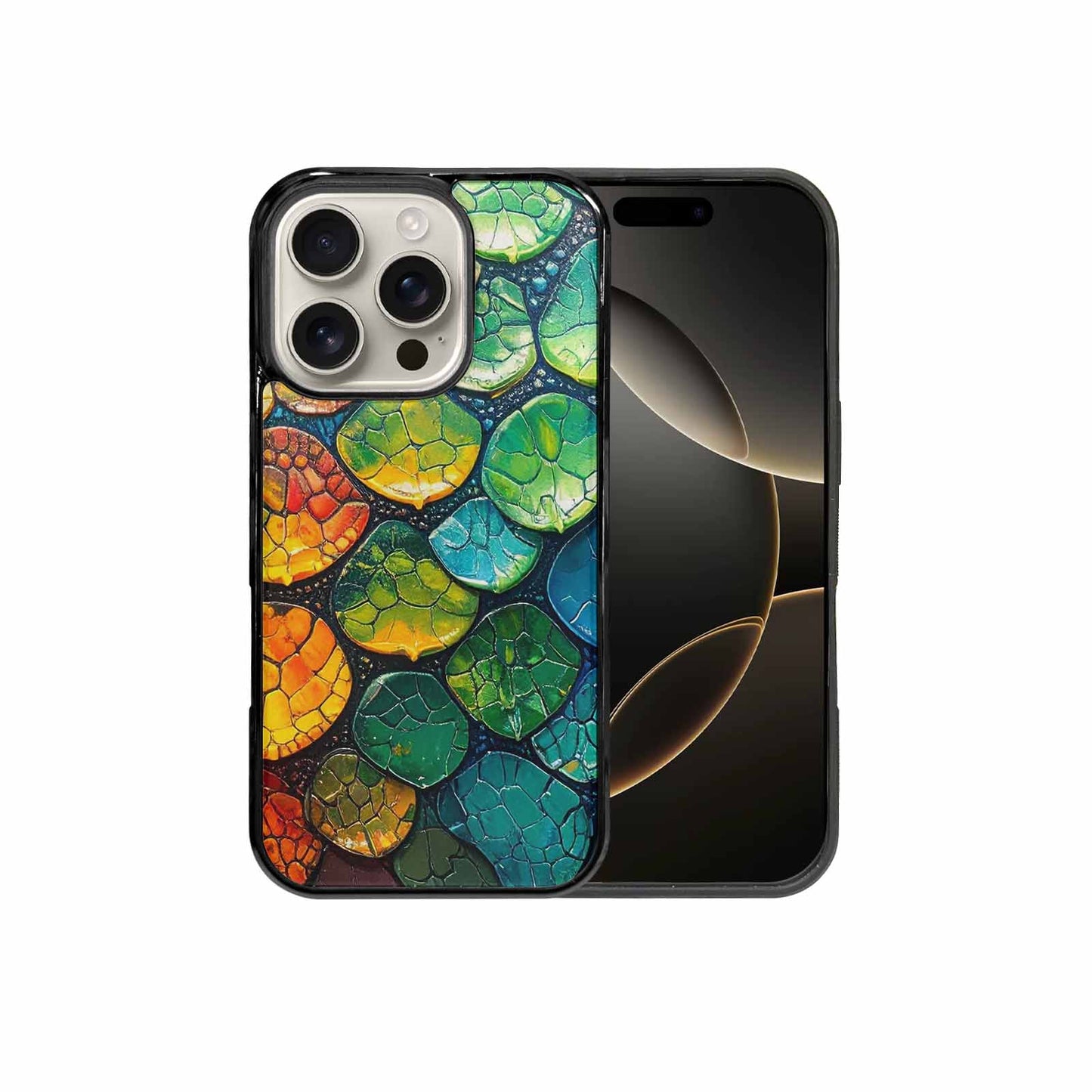 iPhone 16 Pro Case — Reptile Scale Full Color Vibrant Reptile, Personalized Phone Case