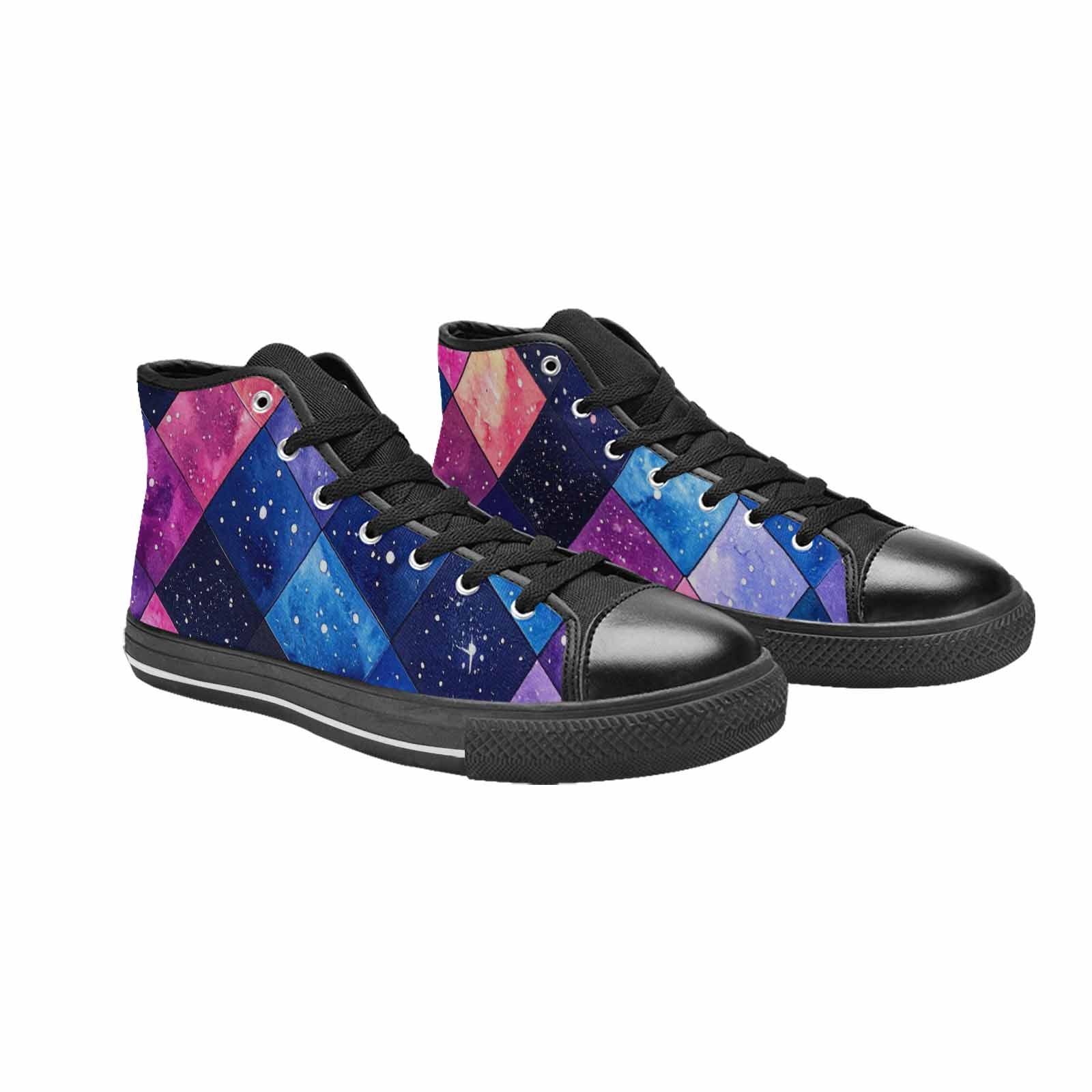 MEN'S Galaxy Stars Nebula High Top Canvas Surreal Custom Shoes