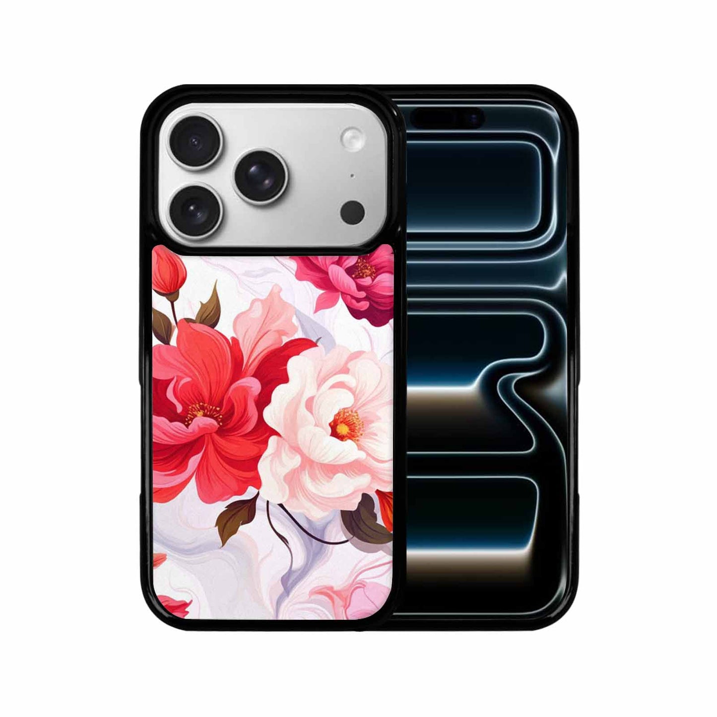 iPhone 17 Pro Case — Marble Floral Art Seamless Pattern Floral, Customized Protective Case