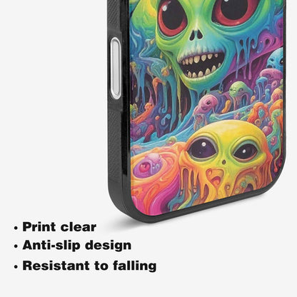 iPhone 16 Plus Case — Aliens Tie Dyemelting Aliens P, Custom Designed Case Cover