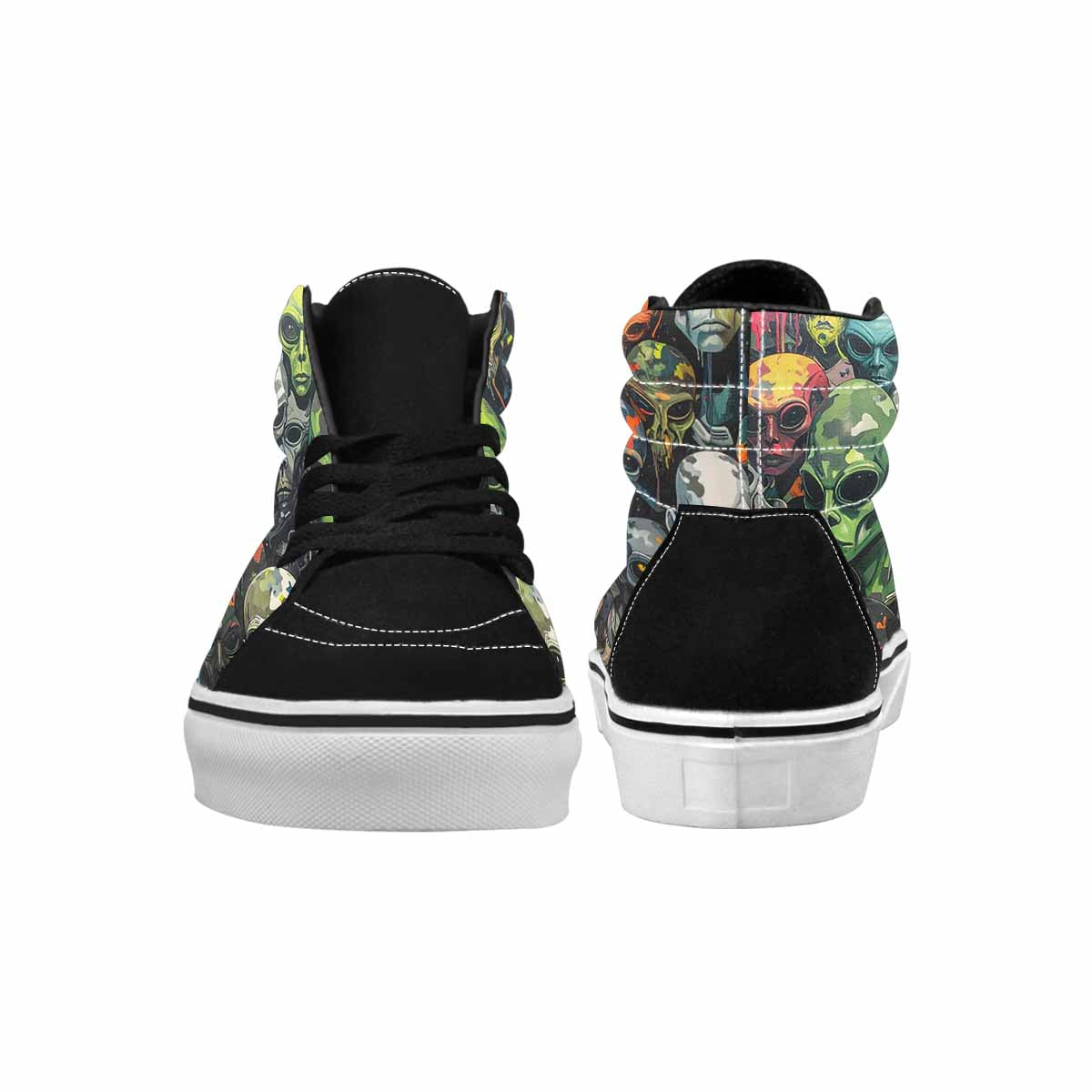 MEN'S Aliens × Camo Aliens High Top Canvas Neon Fantasy Custom Shoes