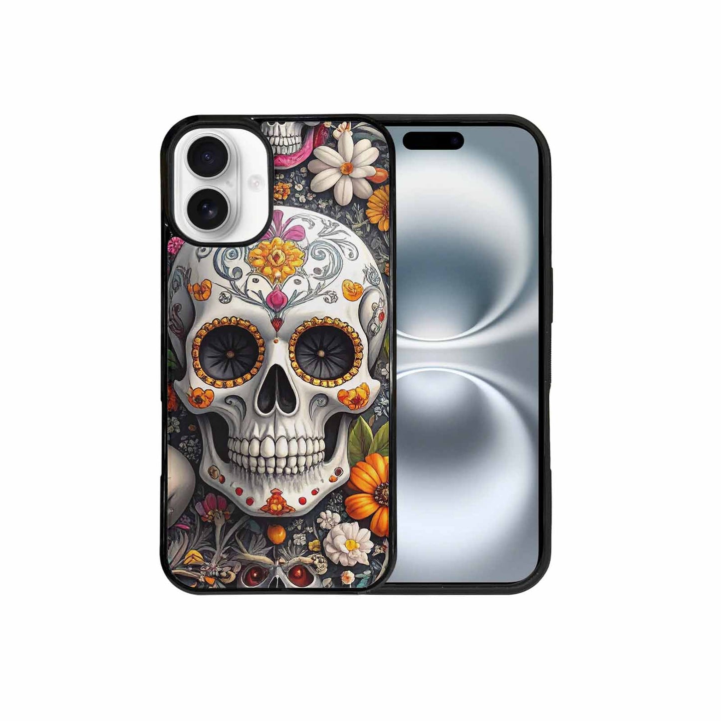 iPhone 16 Plus Case — Greyscale Black And White Dark Black, Custom Print Case Cover