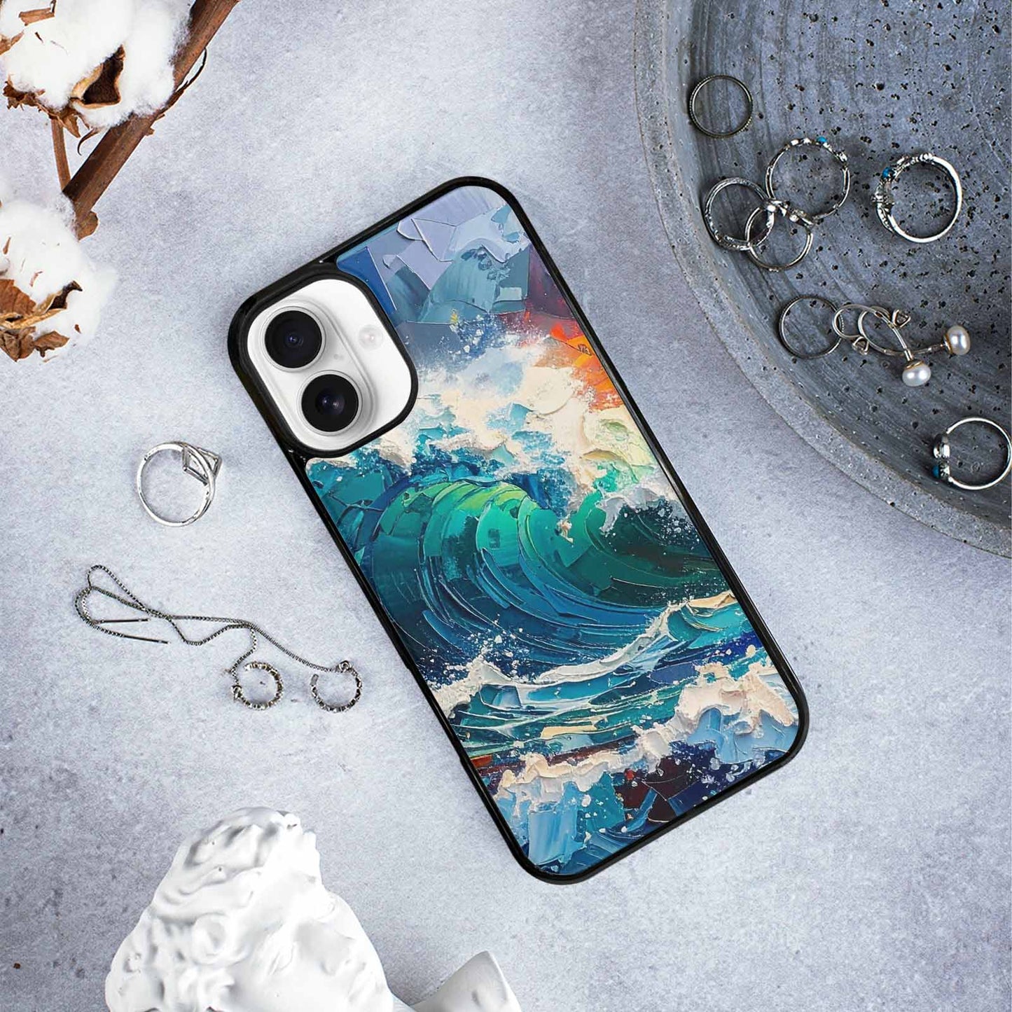 iPhone 16 Plus Case — Wave Crest Splash Wave Crest Splash, Custom Phone Case