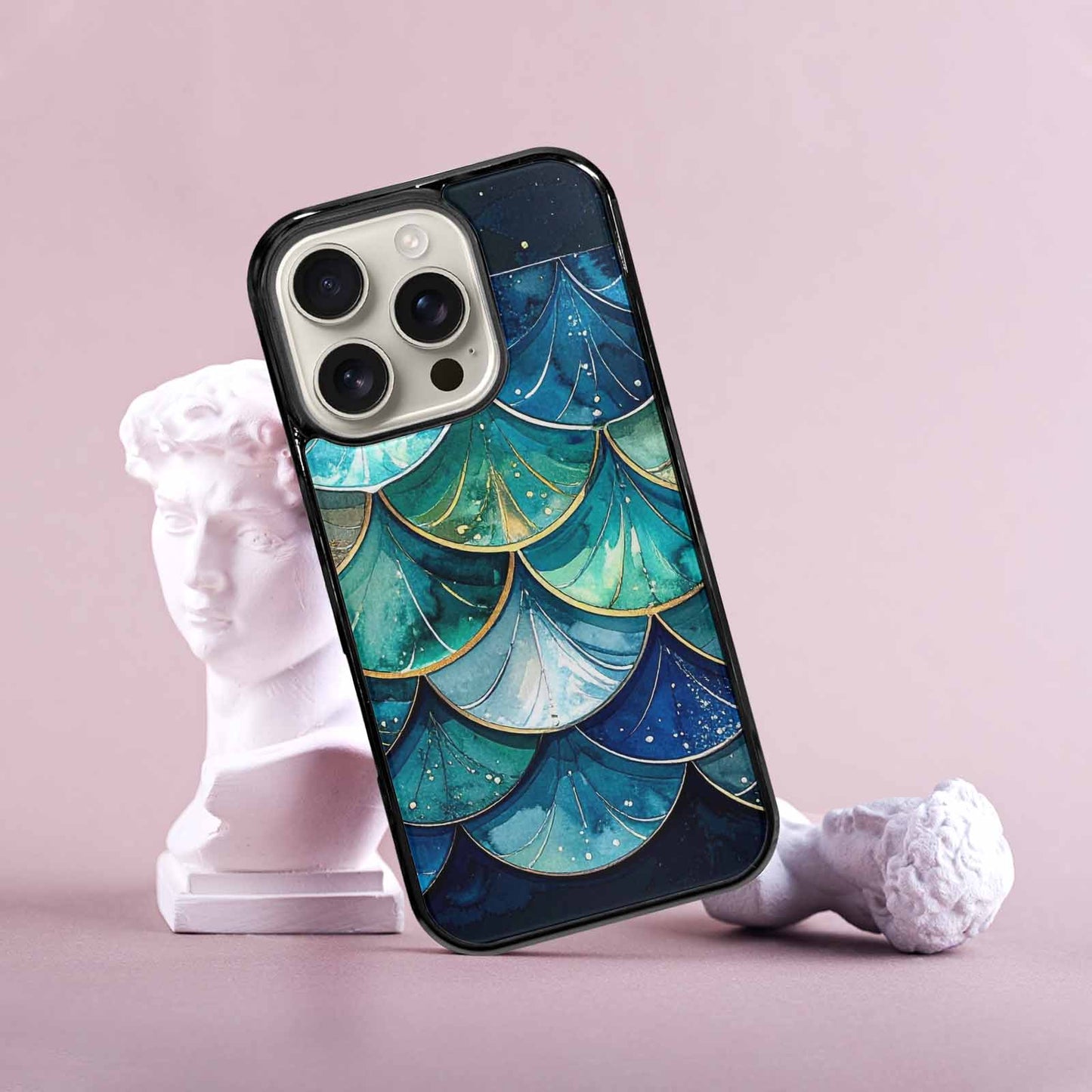 iPhone 16 Pro Case — Mermaid Scale Art Pattern, Custom Designed Case Cover