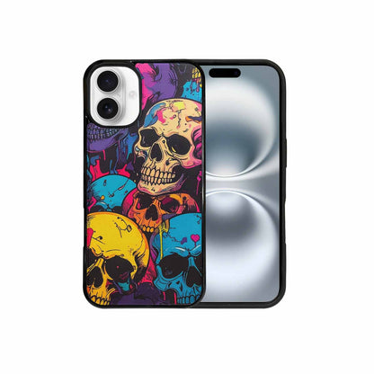 iPhone 16 Plus Case — 1000s Of Skulls Digital Camo Drip, Original Design Phone Case