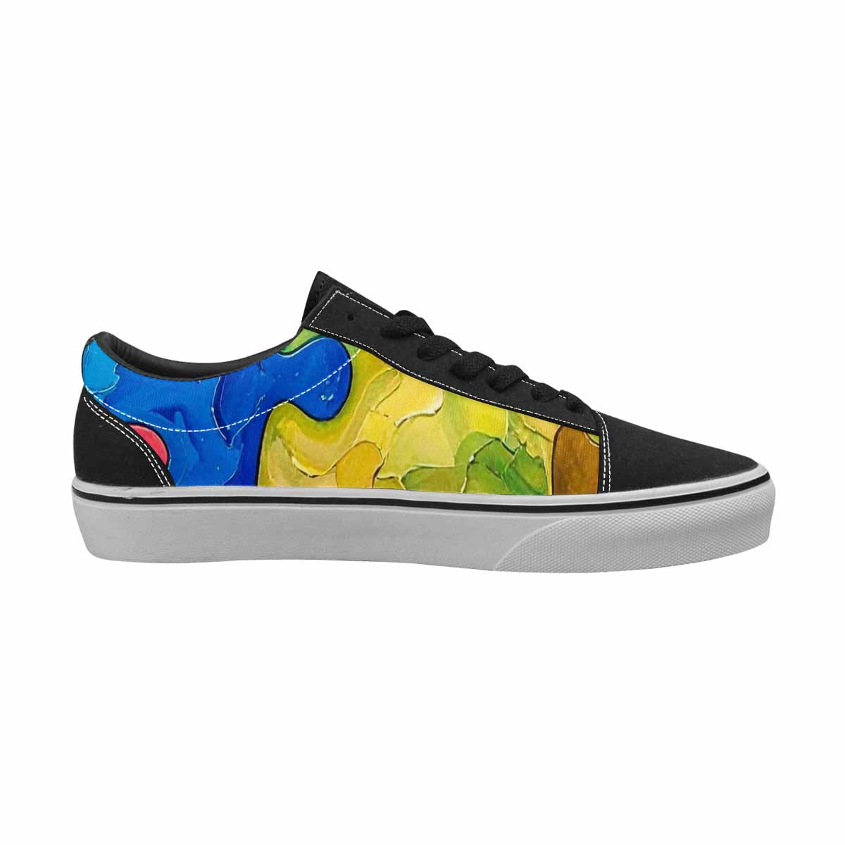 WOMEN'S Autism Puzzle Pieces Lace-Up Canvas Surreal Custom Shoes