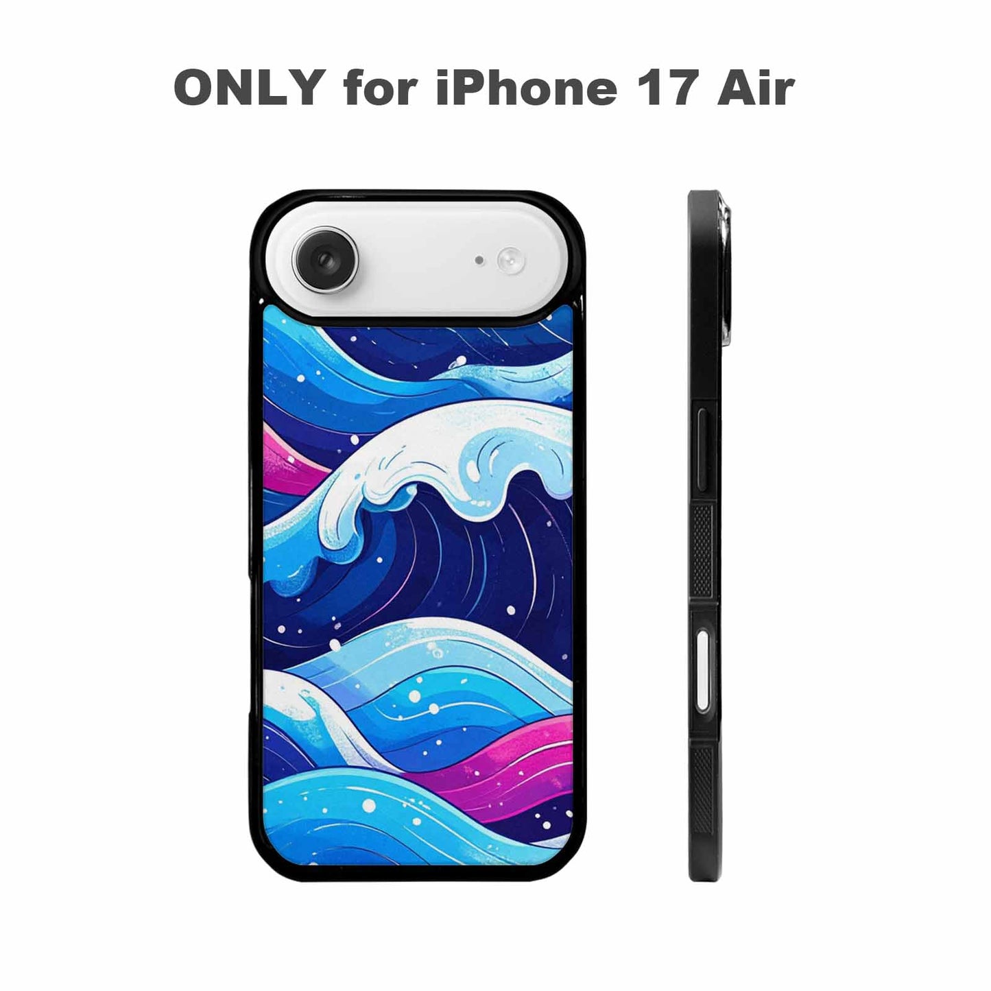 iPhone 17 Air Case — Glossy Winter Wave Seamless Cartoon Cute, Custom Print Case Cover