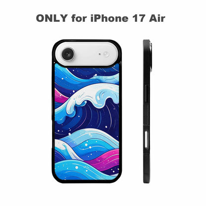 iPhone 17 Air Case — Glossy Winter Wave Seamless Cartoon Cute, Custom Print Case Cover