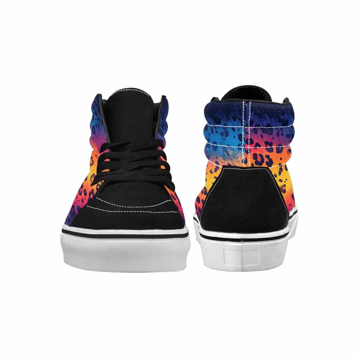 WOMEN'S Leopard Print Gradient High Top Canvas Dreamcore Shoes