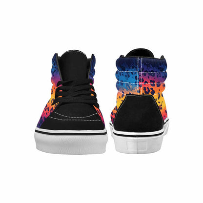 WOMEN'S Leopard Print Gradient High Top Canvas Dreamcore Shoes
