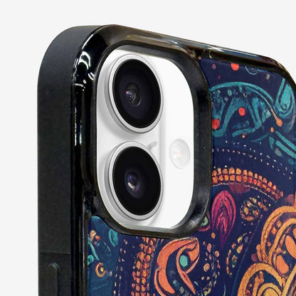 iPhone 16 Case — Paisley Mandala, Custom Designed Case Cover