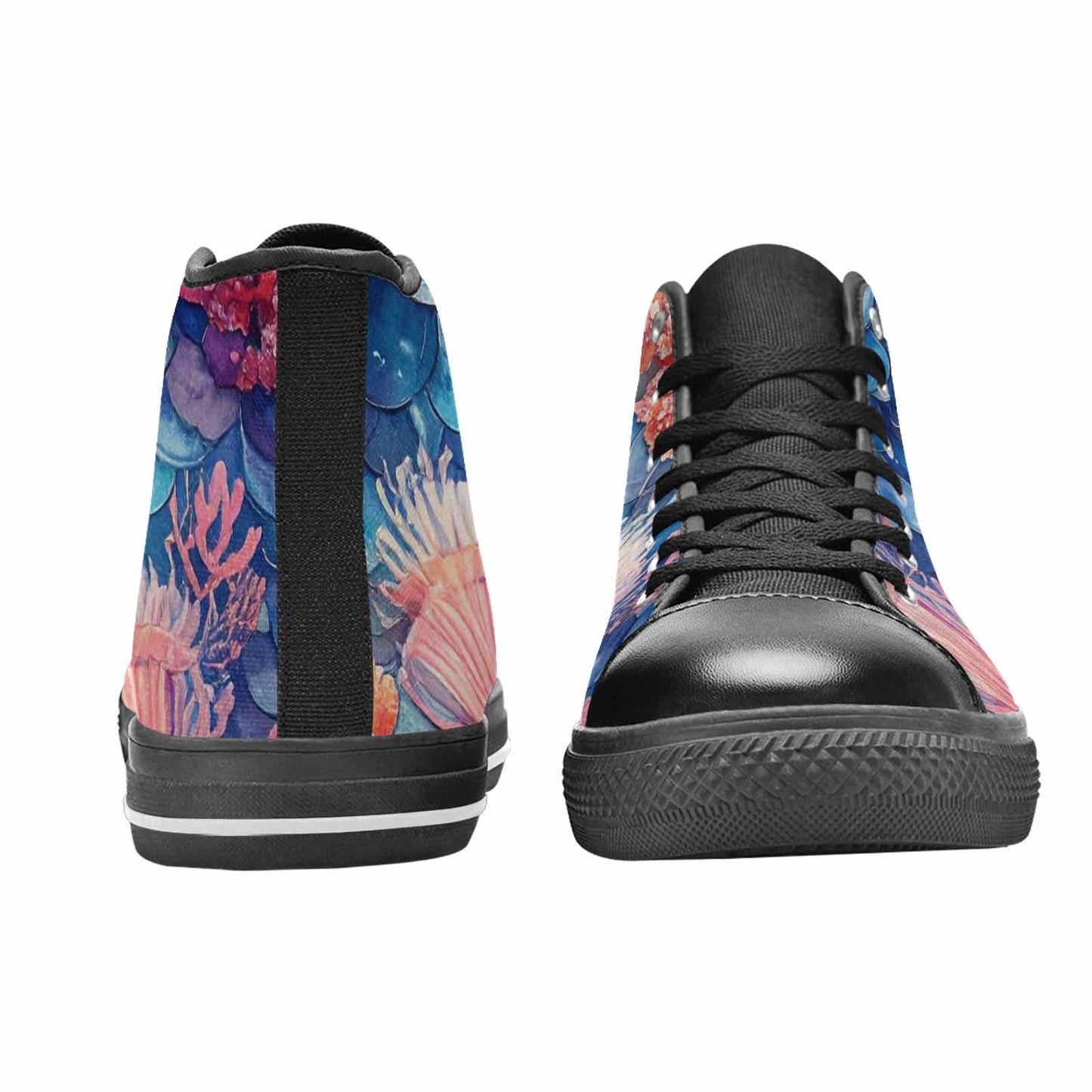 MEN'S Fish Scale Coral High Top Canvas Y2K Sneakers