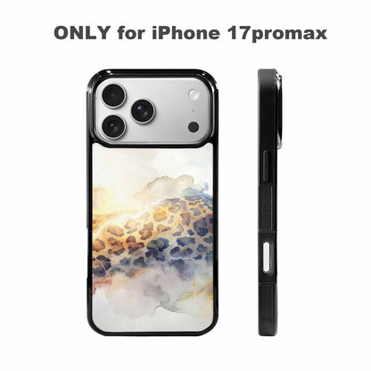 iPhone 17 Pro Max Case — Glowing Leopard Print Animal Print, Original Design Phone Case
