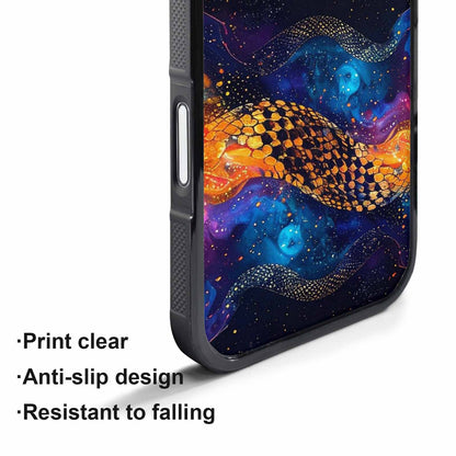 iPhone 17 Pro Case — Snake Print Galaxy Seamless Pattern Animal, Custom Made Phone Cover
