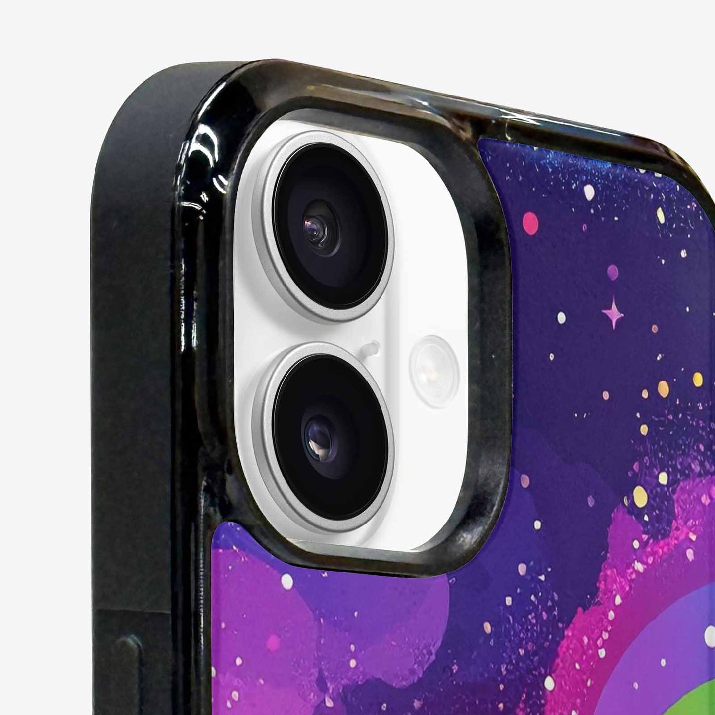 iPhone 16 Plus Case — Rainbow Pride Galaxy, Custom Designed Case Cover