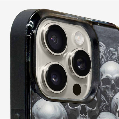 iPhone 16 Pro Case — Grey Dark Black And Grey Tones, Customized Protective Case