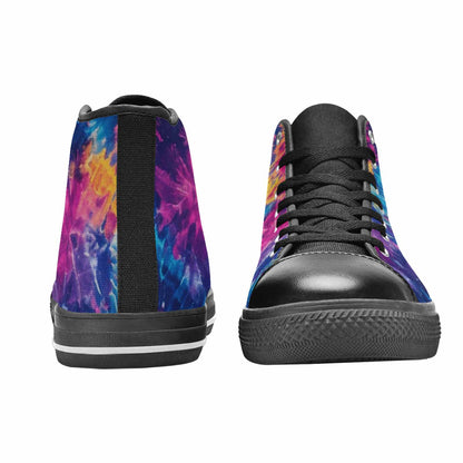 MEN'S Tie Dye Swirl High Top Canvas Grunge Sneakers