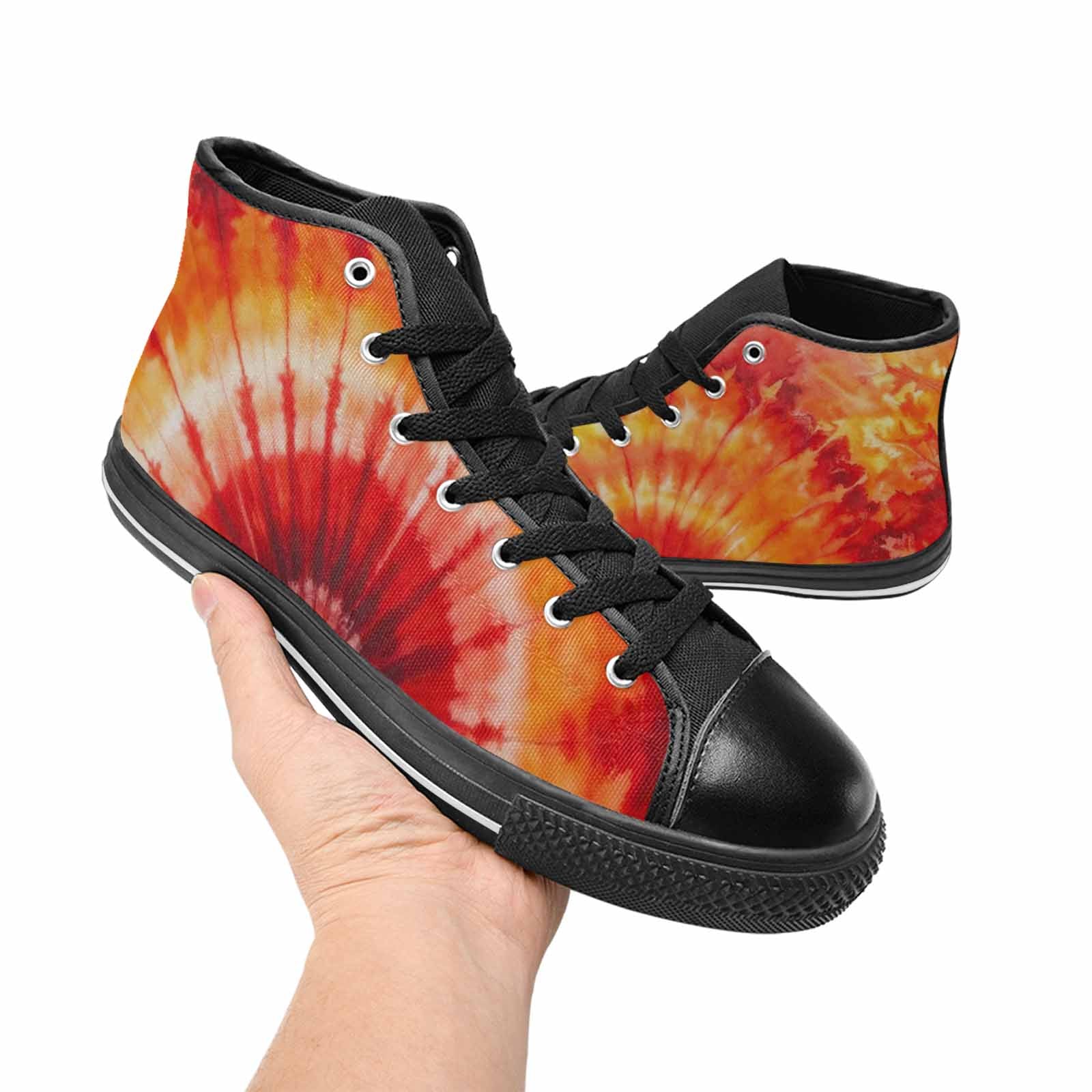 WOMEN'S Tie Dye - High Top Canvas Aesthetic Custom Shoes