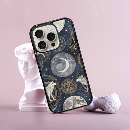 iPhone 16 Pro Case — Wolves Everywhere Collage Overlap Small Wolf, Custom Made Phone Cover