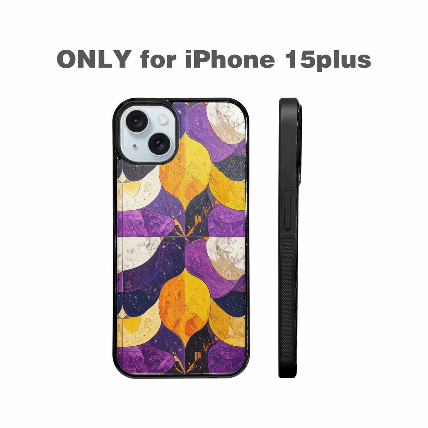 iPhone 15 Plus Case — Nonbinary Flag Color Theme Small Rainbow, Custom Phone Case