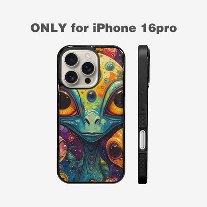 iPhone 16 Pro Case — Cartoon Alien Characters, Unique Phone Case Design