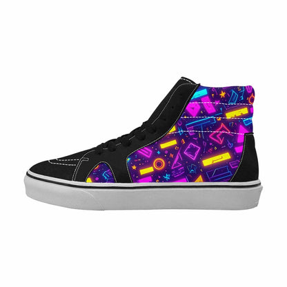 MEN'S 80s Retro Motif High Top Canvas Y2K Custom Shoes