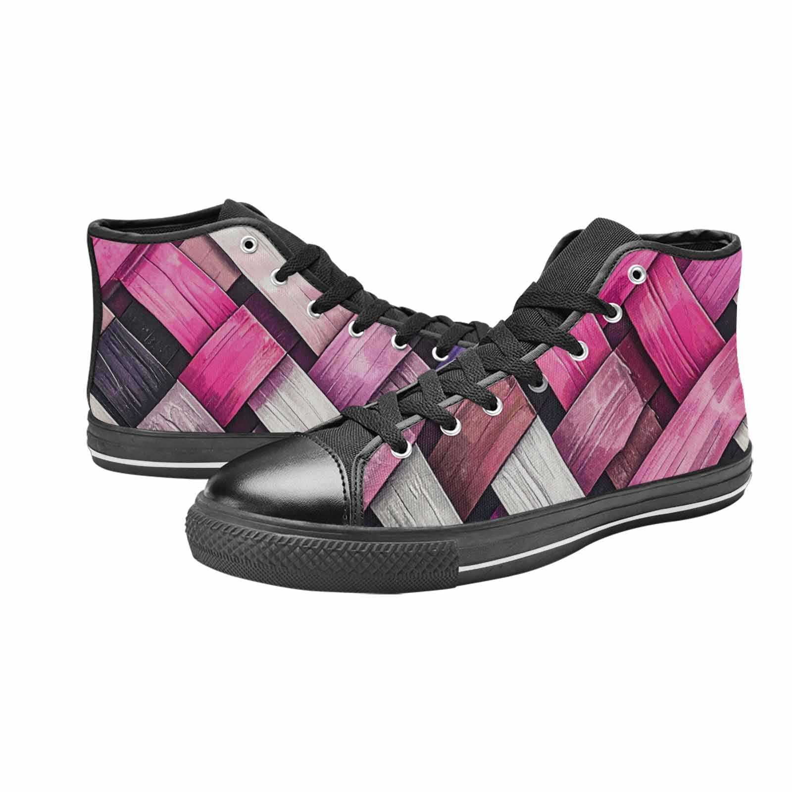MEN'S Genderfluid Flag Color High Top Canvas Cottagecore Sneakers