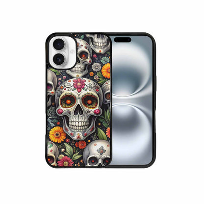 iPhone 16 Plus Case — Greyscale Black And White Dark Black, Customized Protective Case