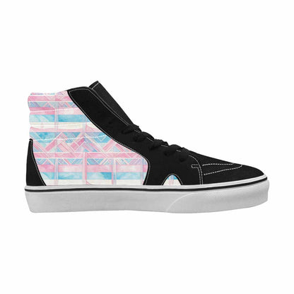 MEN'S Transgender Flag Color High Top Canvas Grunge Shoes