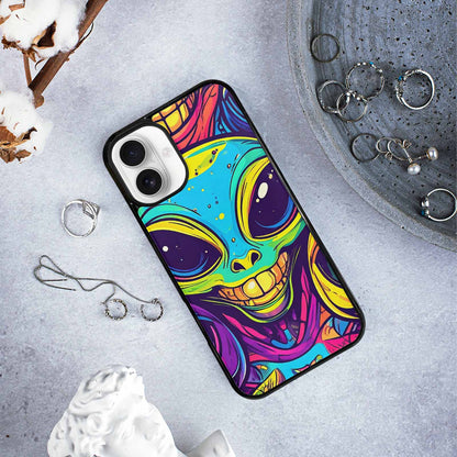 iPhone 16 Plus Case — Alien Ufo Cartoon, Personalized Phone Case