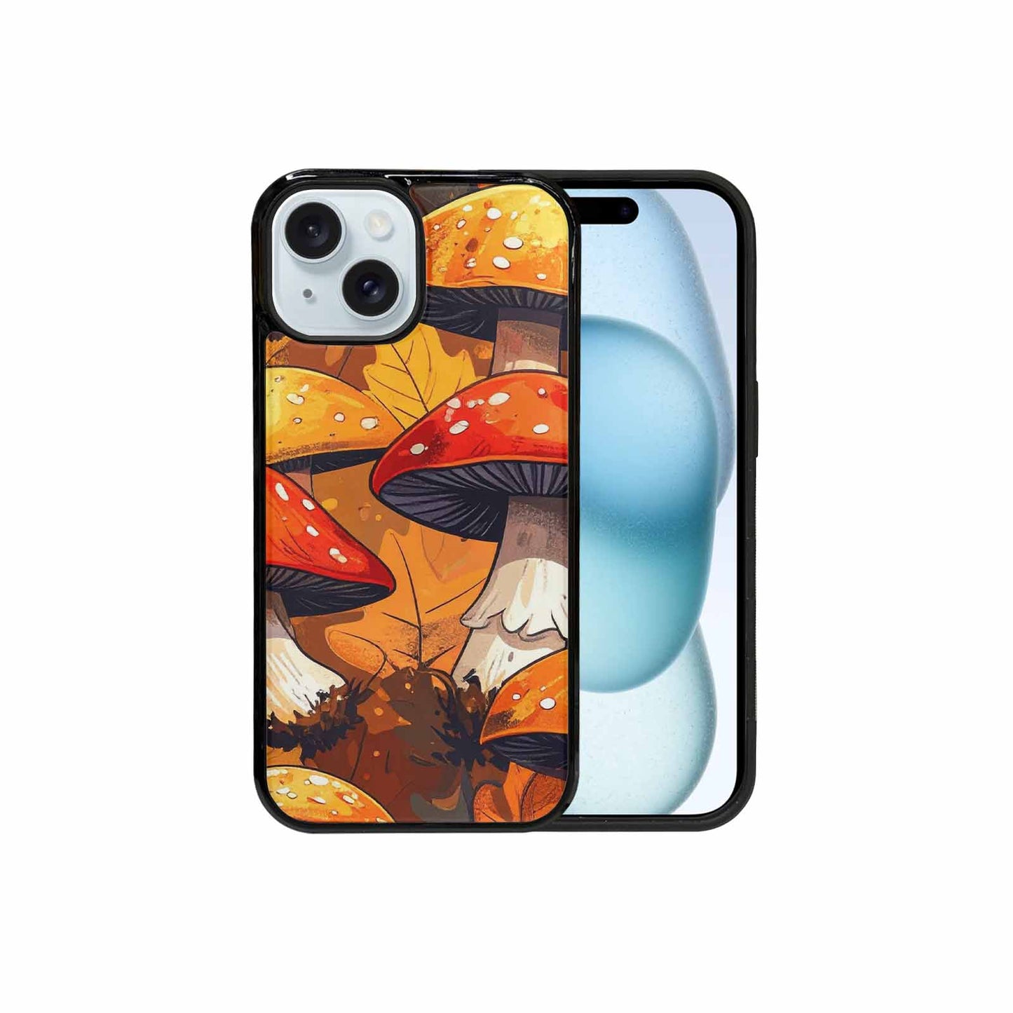 iPhone 15 Case — Bold Autumn Mushroom Bold Autumn Mushroom, Custom Art Phone Cover