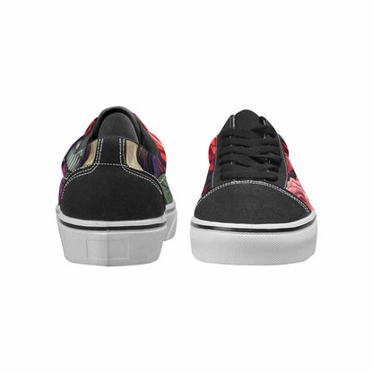 WOMEN'S Skulls Roses Skulls Roses Lace-Up Canvas Surreal Custom Shoes