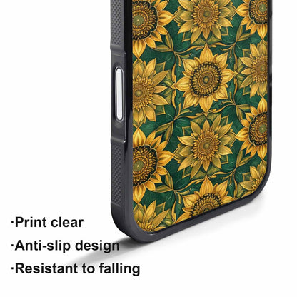 iPhone 17 Air Case — Sunflower Motifs Arranged In A Floral, Custom Printed Phone Case