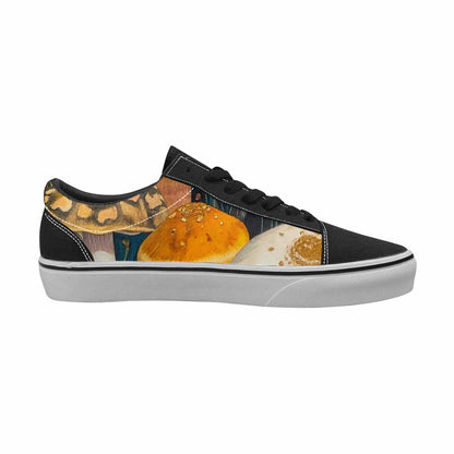 WOMEN'S Mushrooms Lace-Up Canvas Wallpaper Art Sneakers