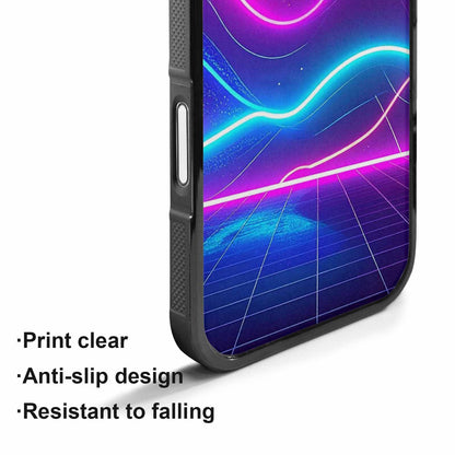 iPhone 17 Case — Neon Cartoon Art Pattern Retro Vintage, Custom Printed Phone Case