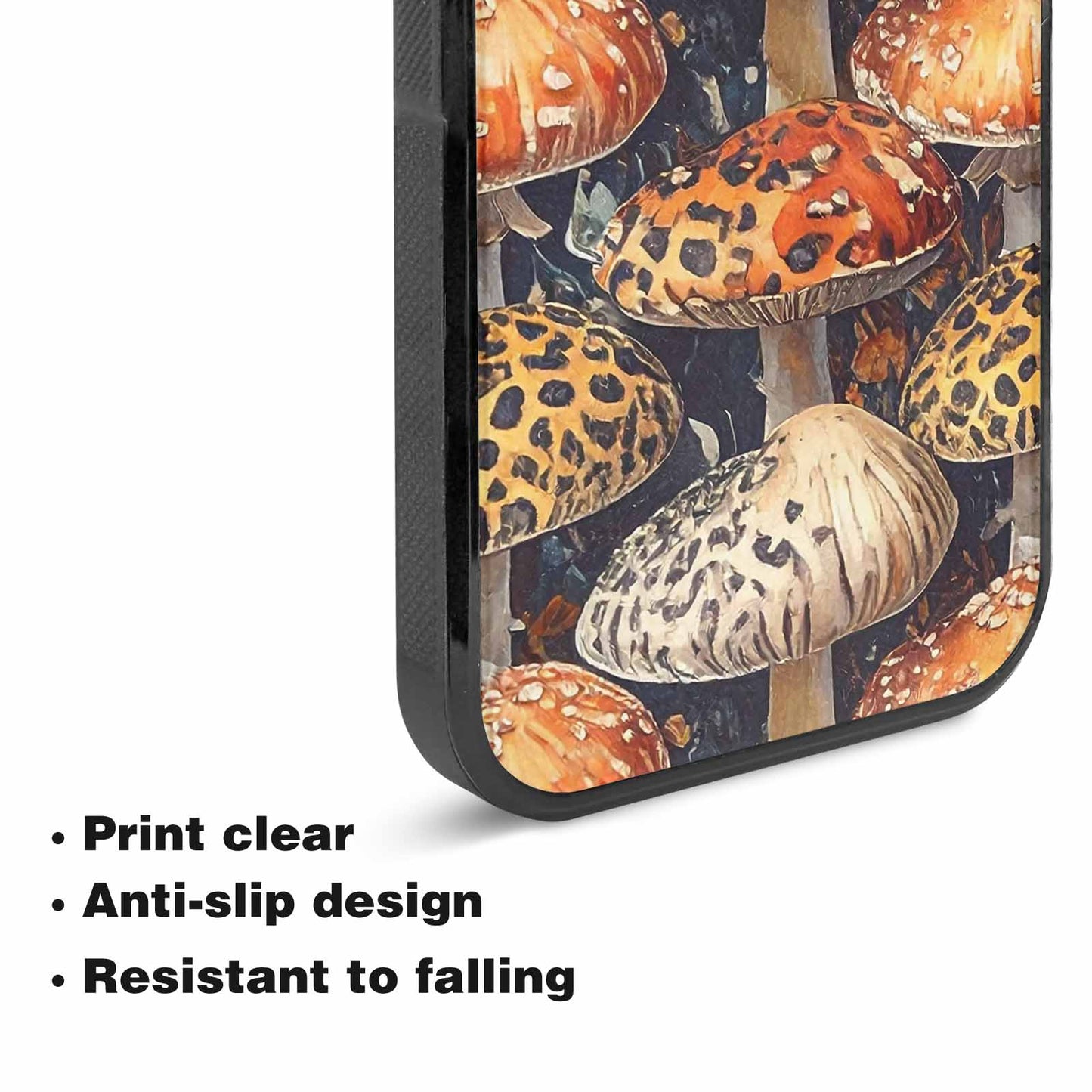 iPhone 15 Plus Case — Mushrooms Pattern Hundreds Of, Custom Art Phone Cover