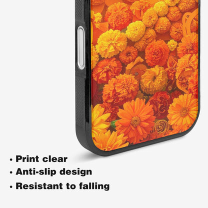 iPhone 16 Case — Marigold Day Of The Dead Marigold, Custom Print Case Cover