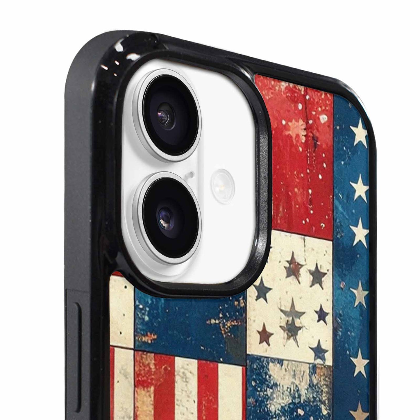 iPhone 17 Case — Small American Flag Stars Galaxy Space, Custom Print Case Cover
