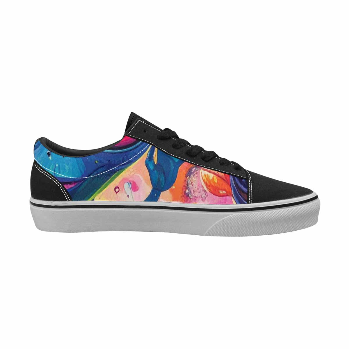 WOMEN'S Cartoon Alien Characters Canvas Lace-Up Vivid Custom Shoes